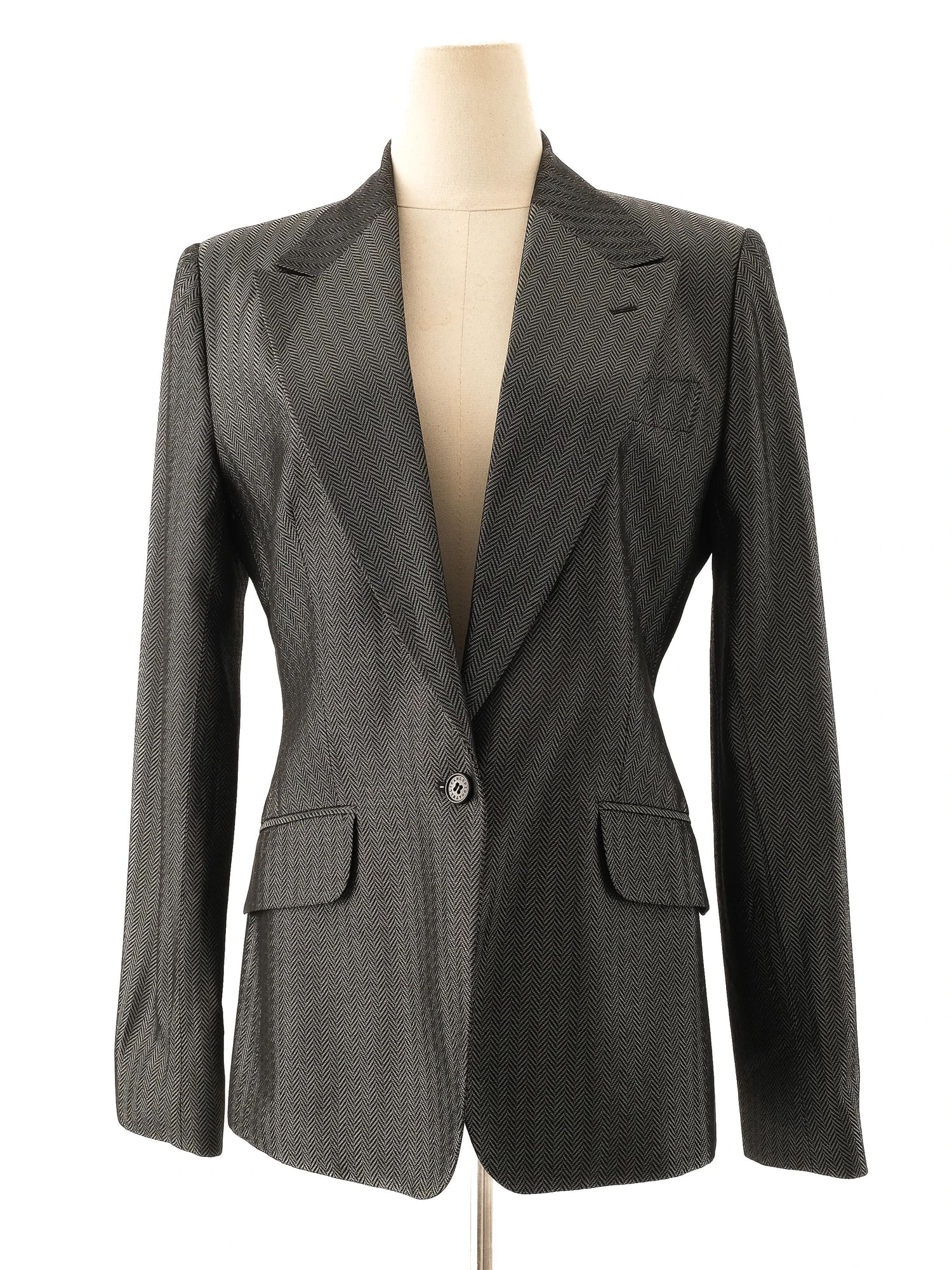 Excellent Carlo Pignatelli Gray Wool Blazer Size L Women&
