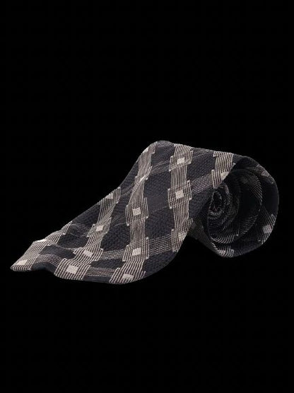Hugo Boss Silk Geometric Patterned Necktie Excellent Condition