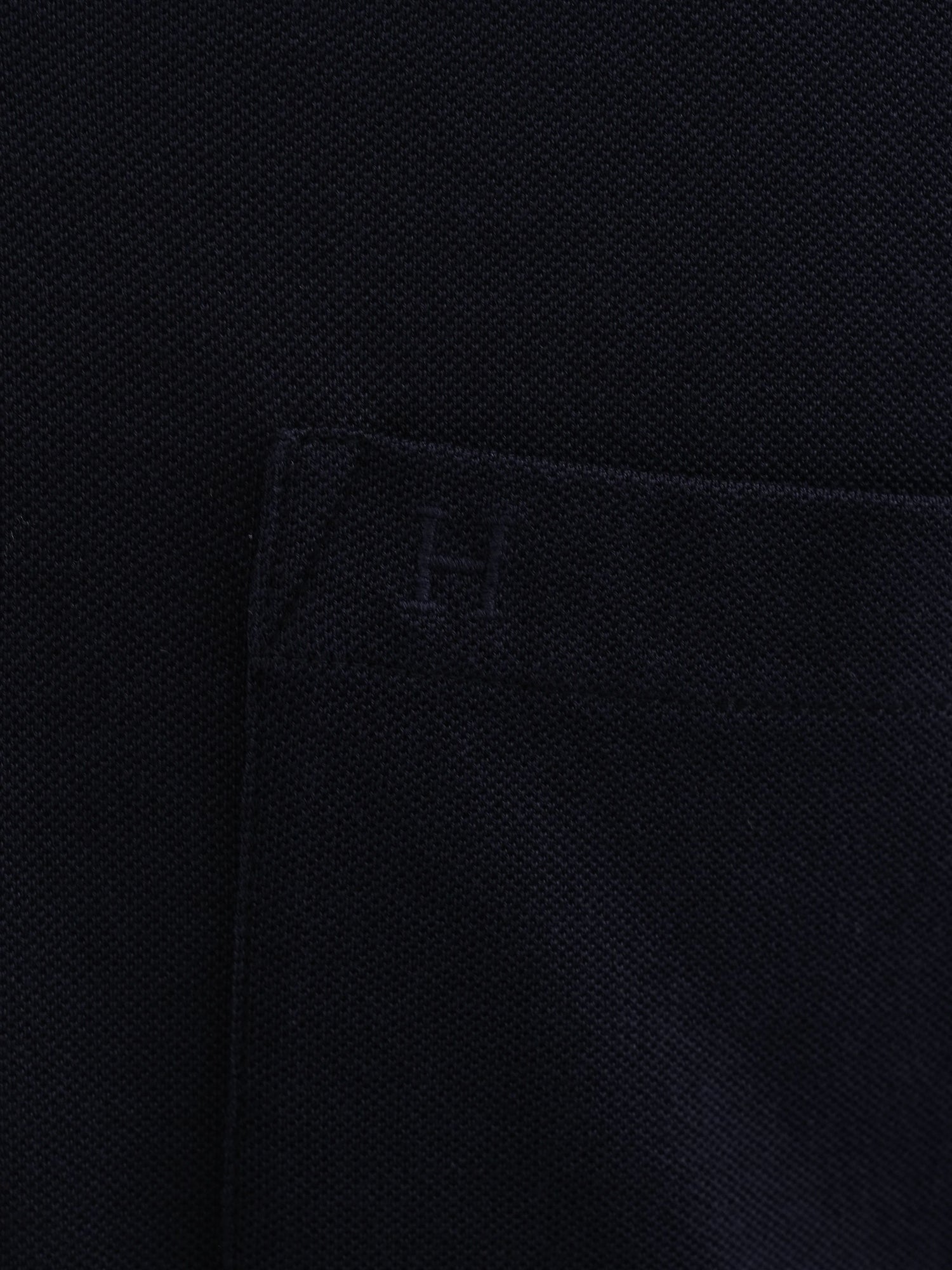 Excellent Hermes Blue Polo Shirt Cotton Size L Double Stripe