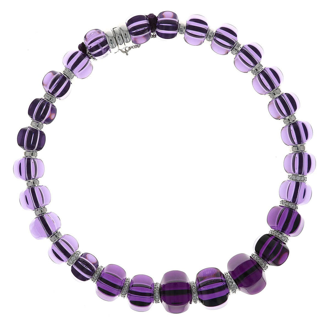 Baccarat crystals, diamonds and gold necklace