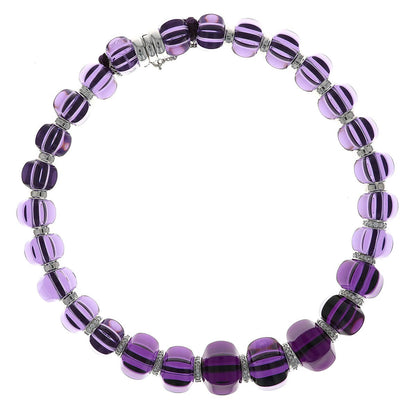 Baccarat crystals, diamonds and gold necklace