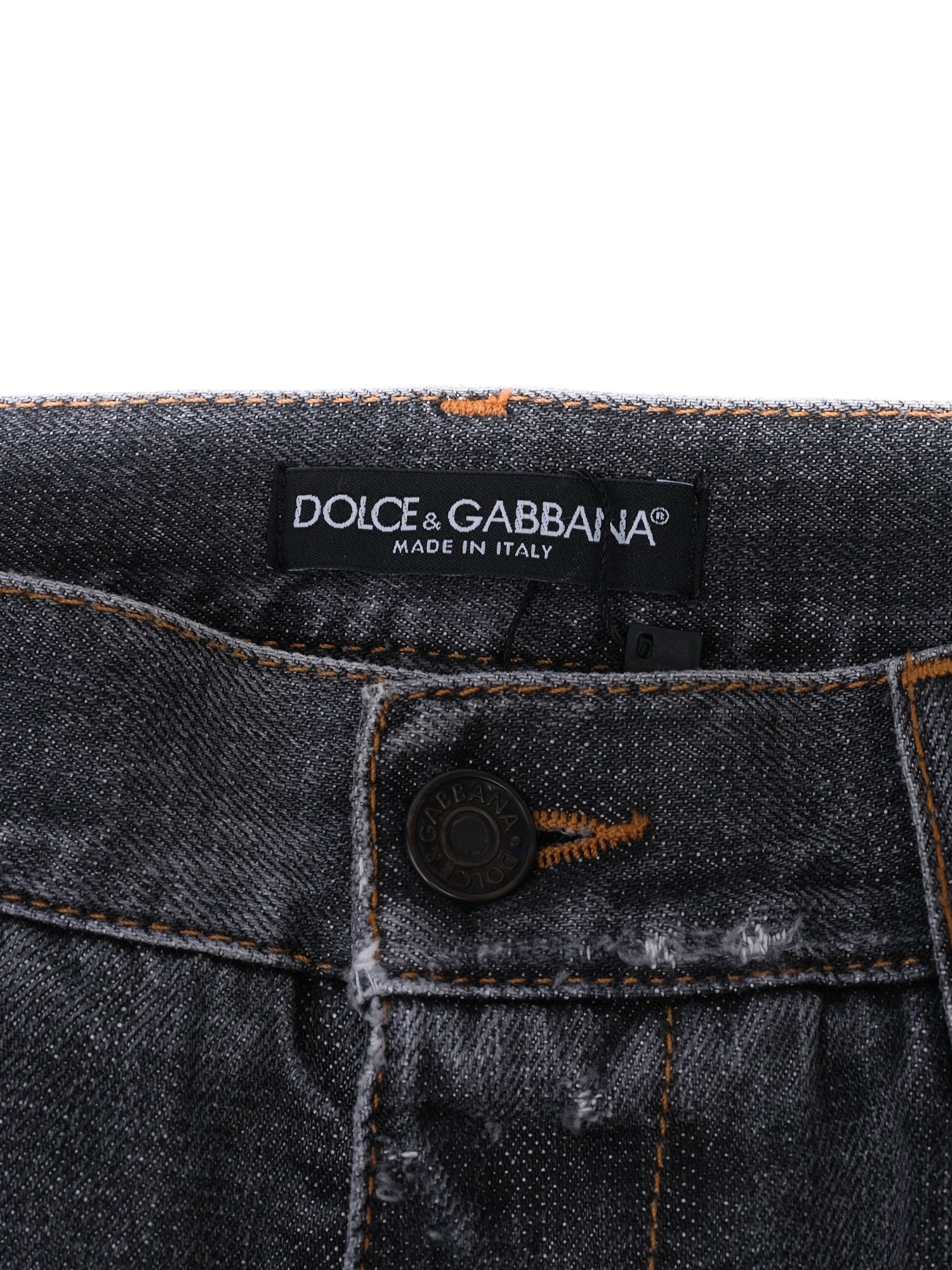 Excellent Dolce Gabbana Dark Gray Distressed Denim Jeans Men