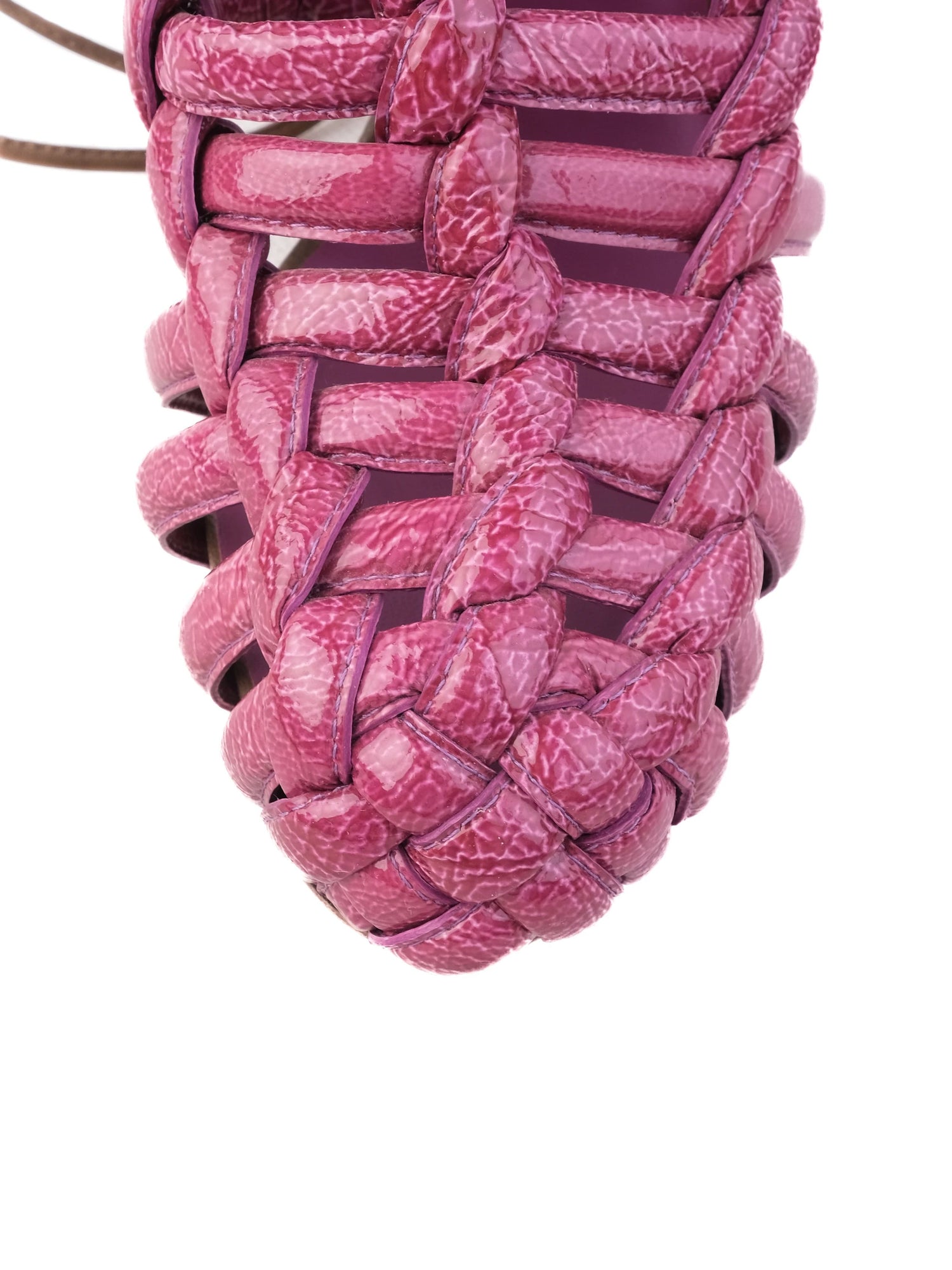 Perfect Bottega Veneta Purple Leather High-Heeled Sandals