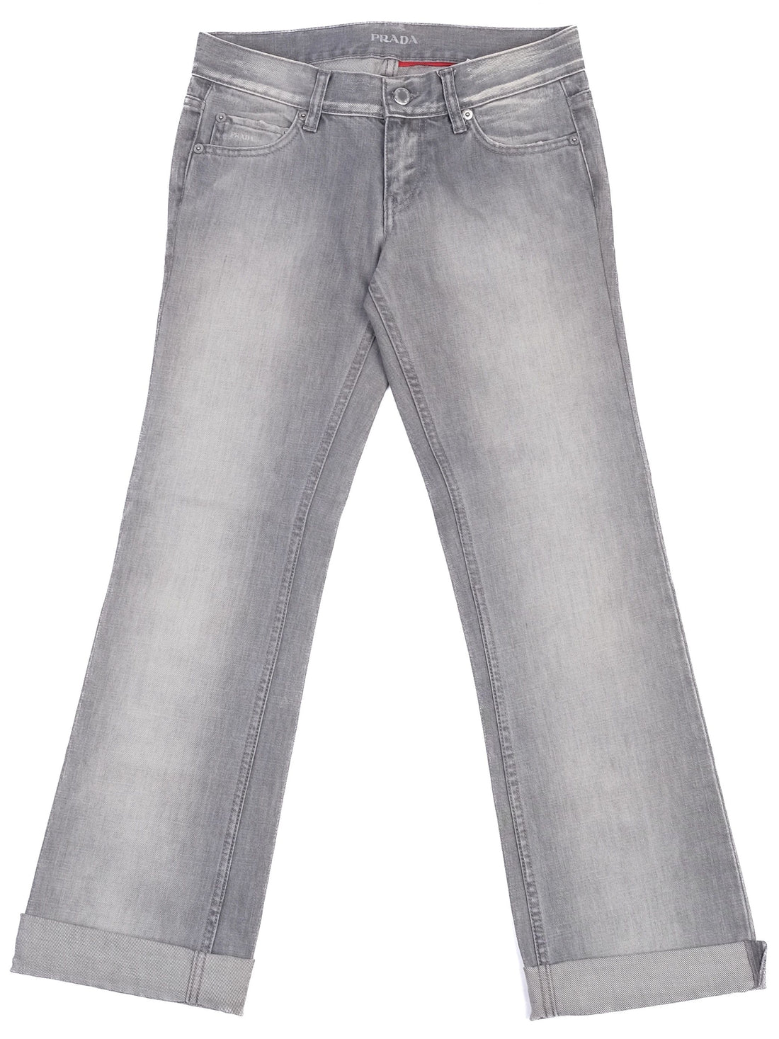 Excellent Prada Gray Cotton Jeans Women&