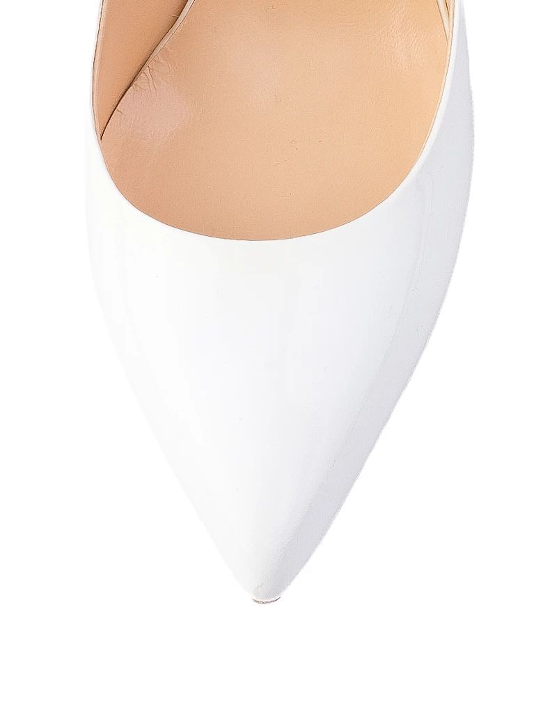 NEW Ballin White Leather High-Heeled Shoes Elegant Design