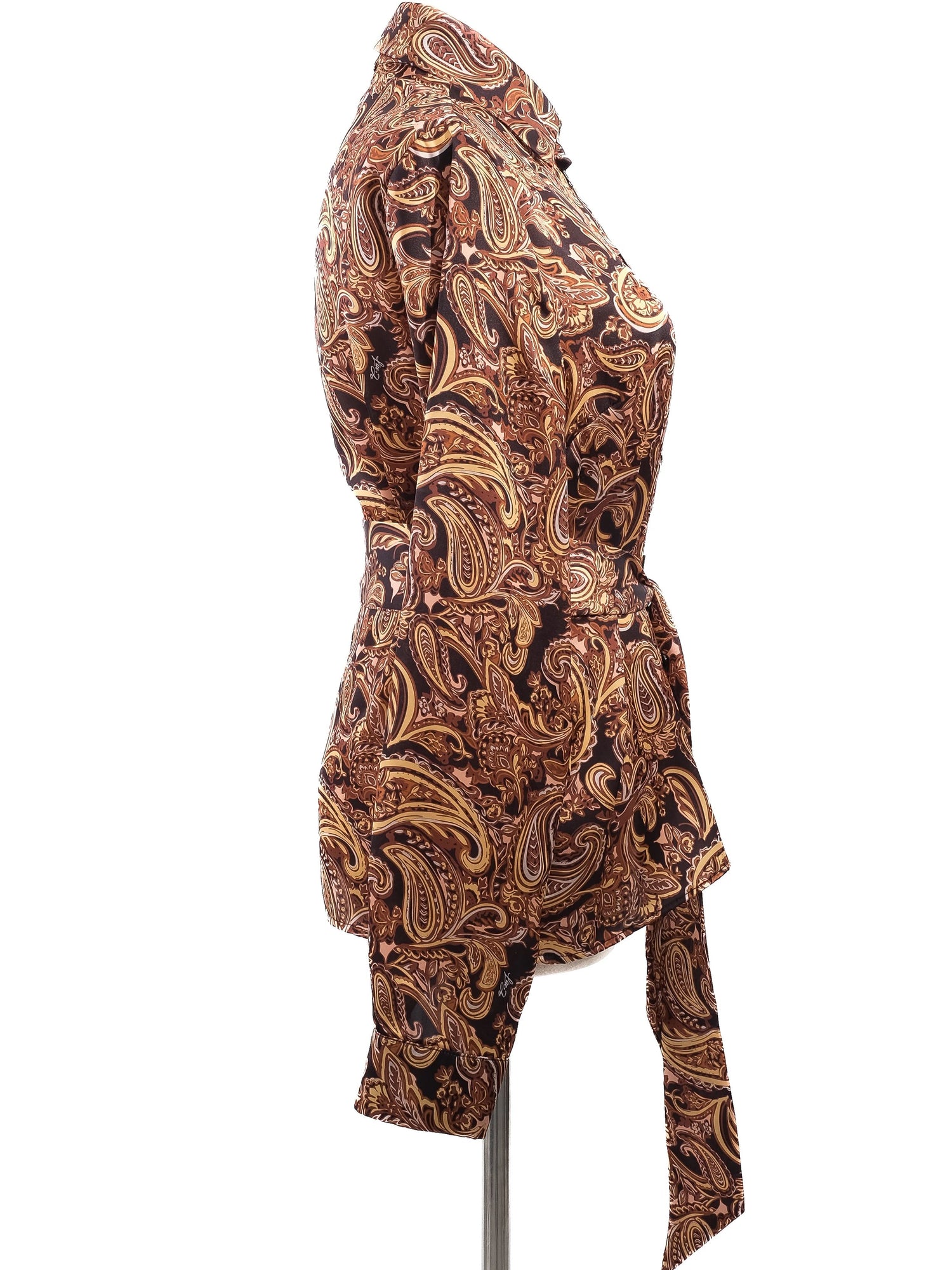 Excellent Liu Jo Paisley Blouse Size XS with Tie Belt