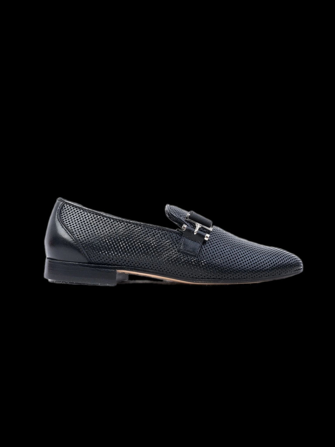 Excellent Missouri Black Leather Loafers for Kids Size 33