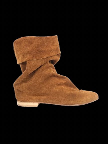 Excellent Fabio Rusconi Orange Leather Slouchy Boot Size 36.5