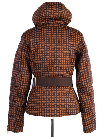 Perfect Goldbergh Brown Padded Jacket with Star Pattern Size M