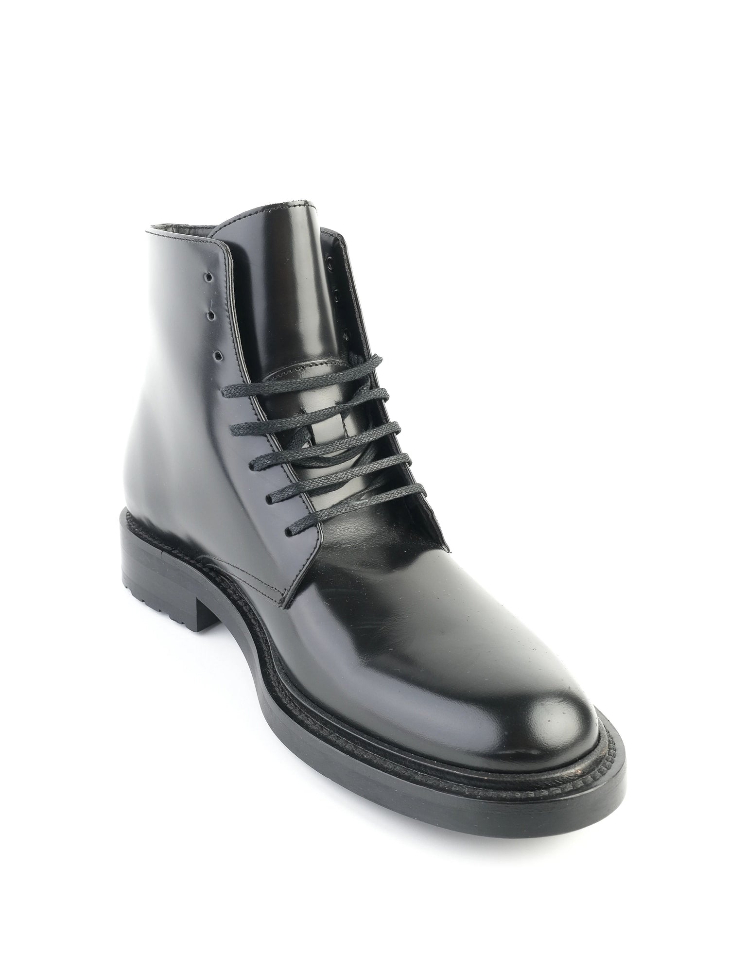 Excellent Yves Saint Laurent Black Leather Boots Size 40