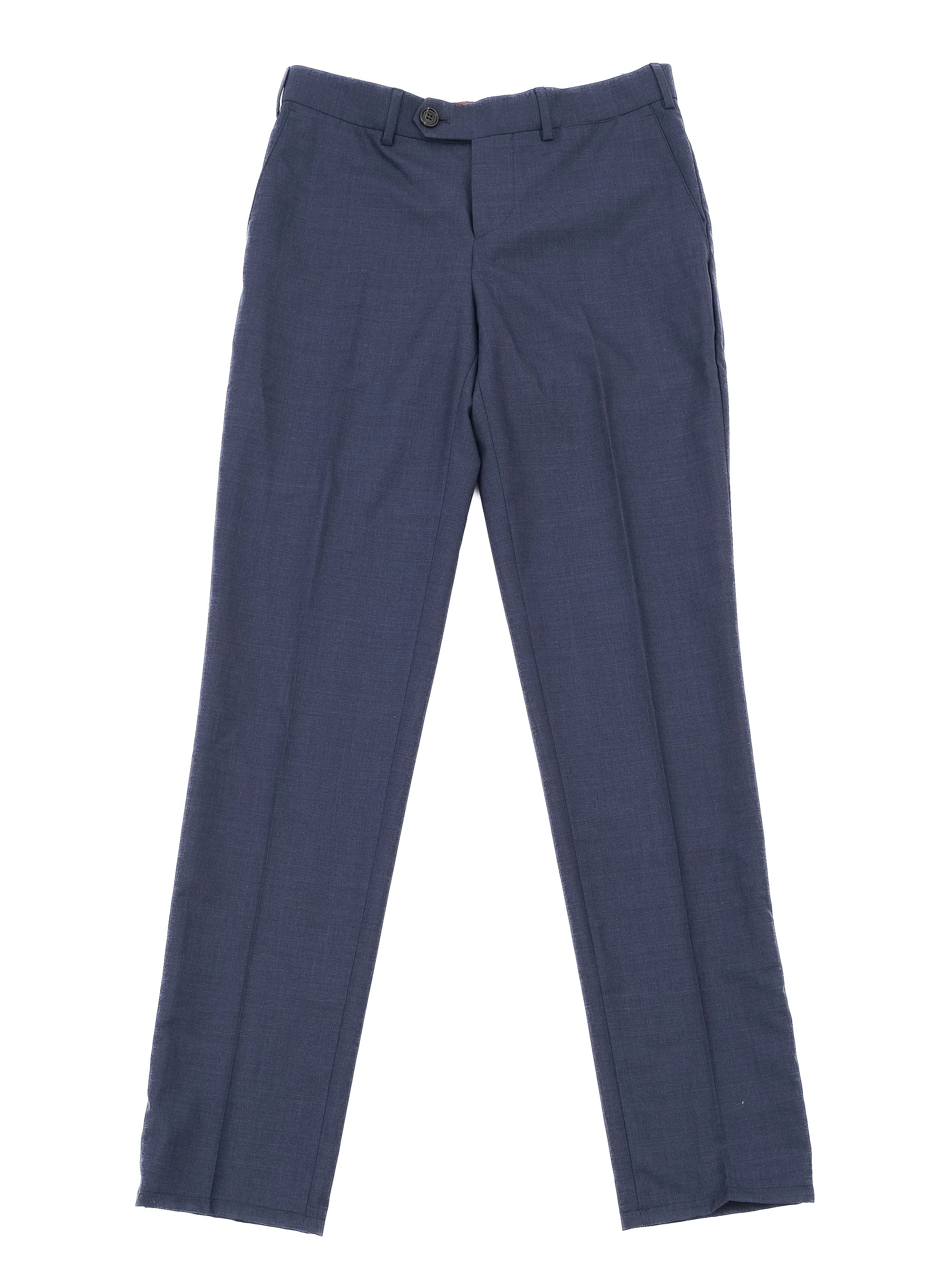 Excellent Brunello Cucinelli Blue Wool Pants Size S Made in Italy