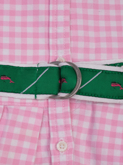 Excellent Ralph Lauren Pink Cotton Checkered Dress for Kids Size 6