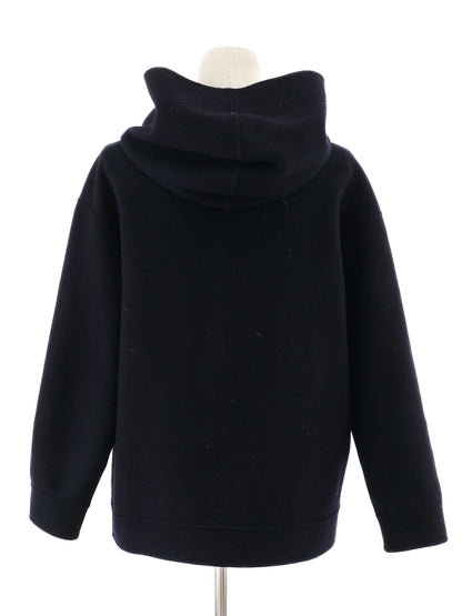 Max Mara Excellent Condition Navy Blue Wool Hoodie Size L