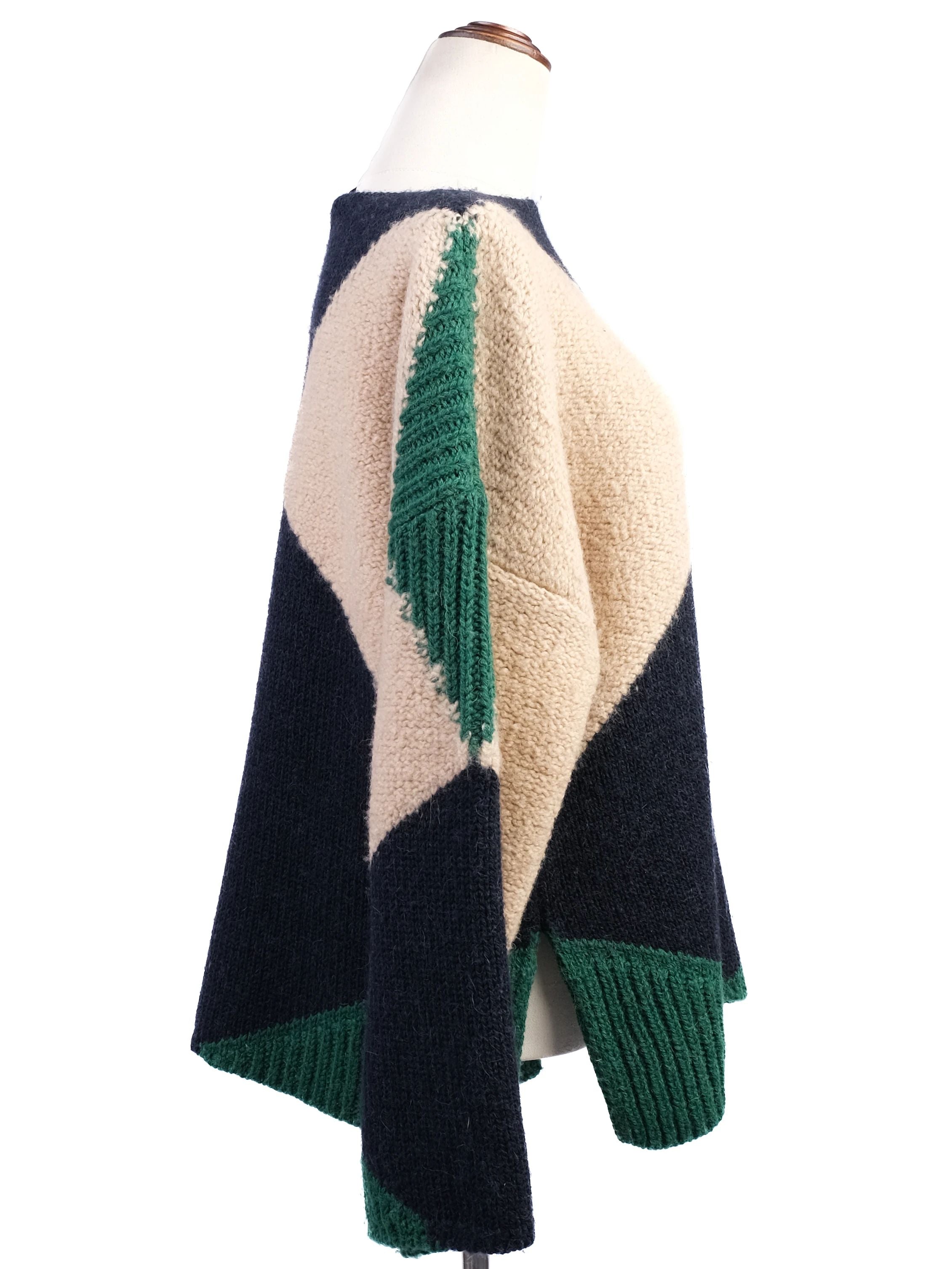 Excellent Stella McCartney Knitted Sweater M Wool Geometric Pattern