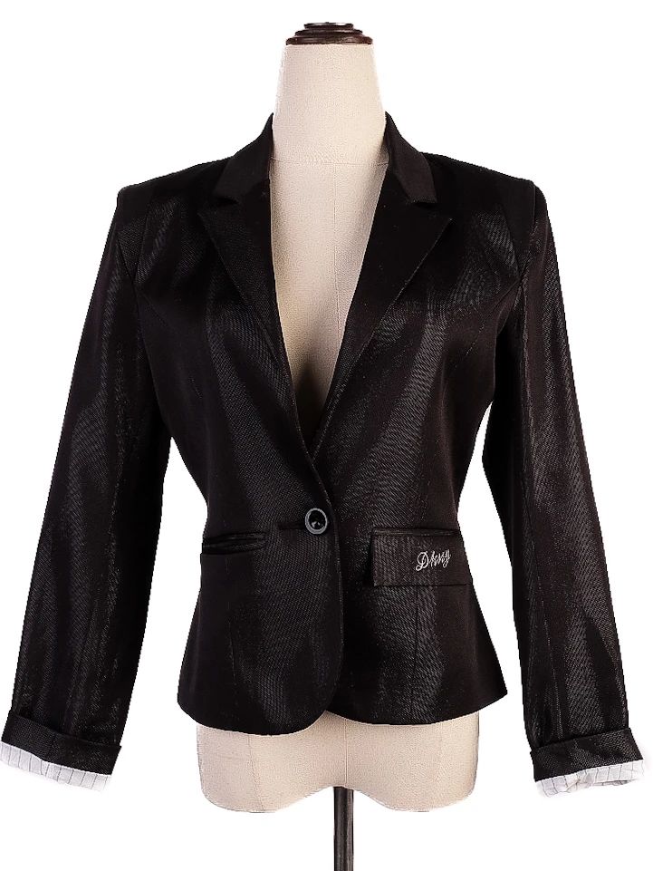 Excellent DKNY Kids Black Polyester Blazer Size 14
