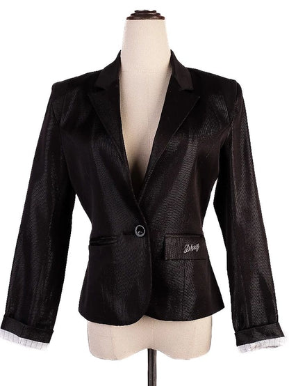 Excellent DKNY Kids Black Polyester Blazer Size 14