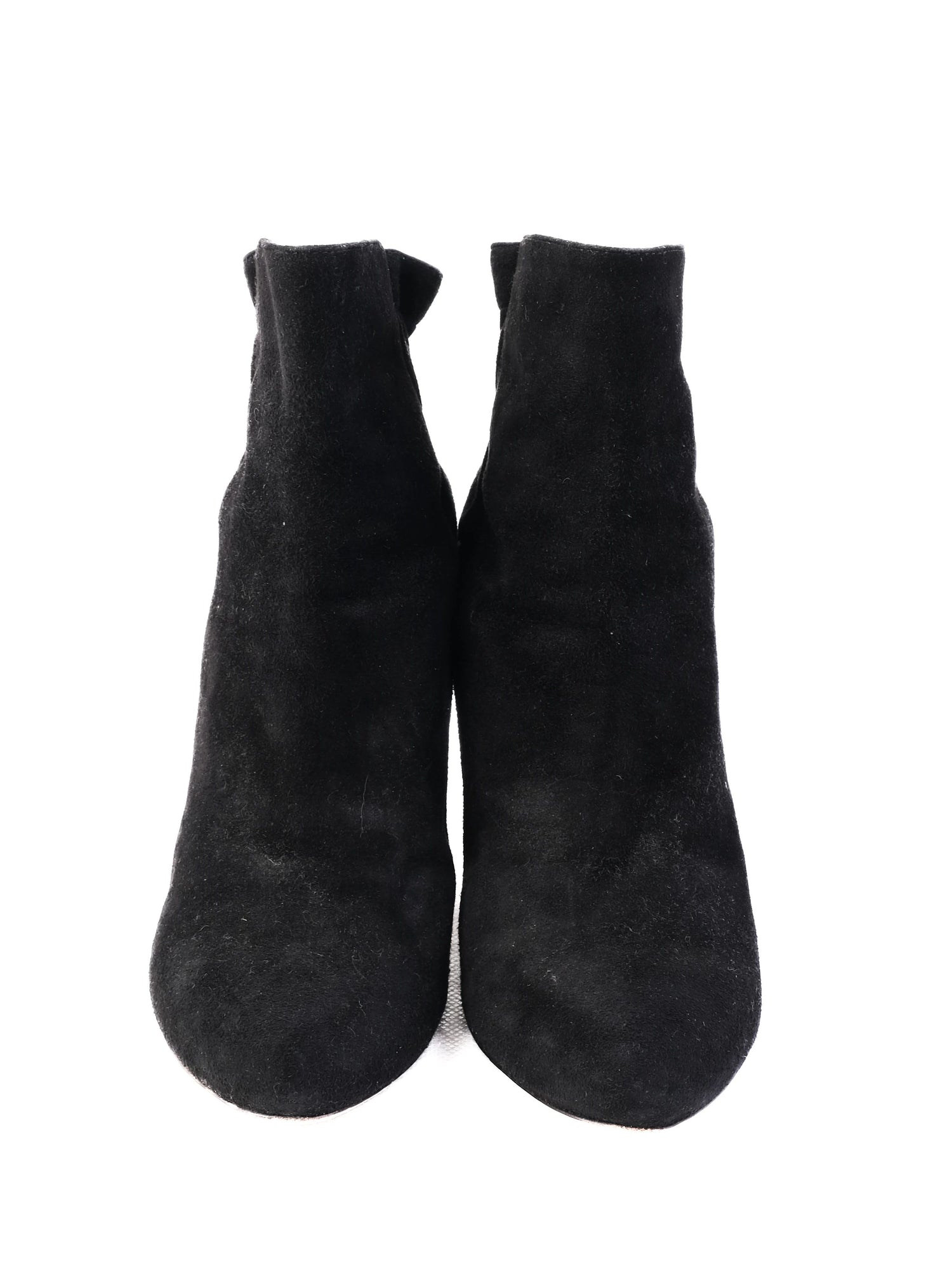 Dior Black Suede Ankle Boots Chunky Heel Size 36 Excellent Condition