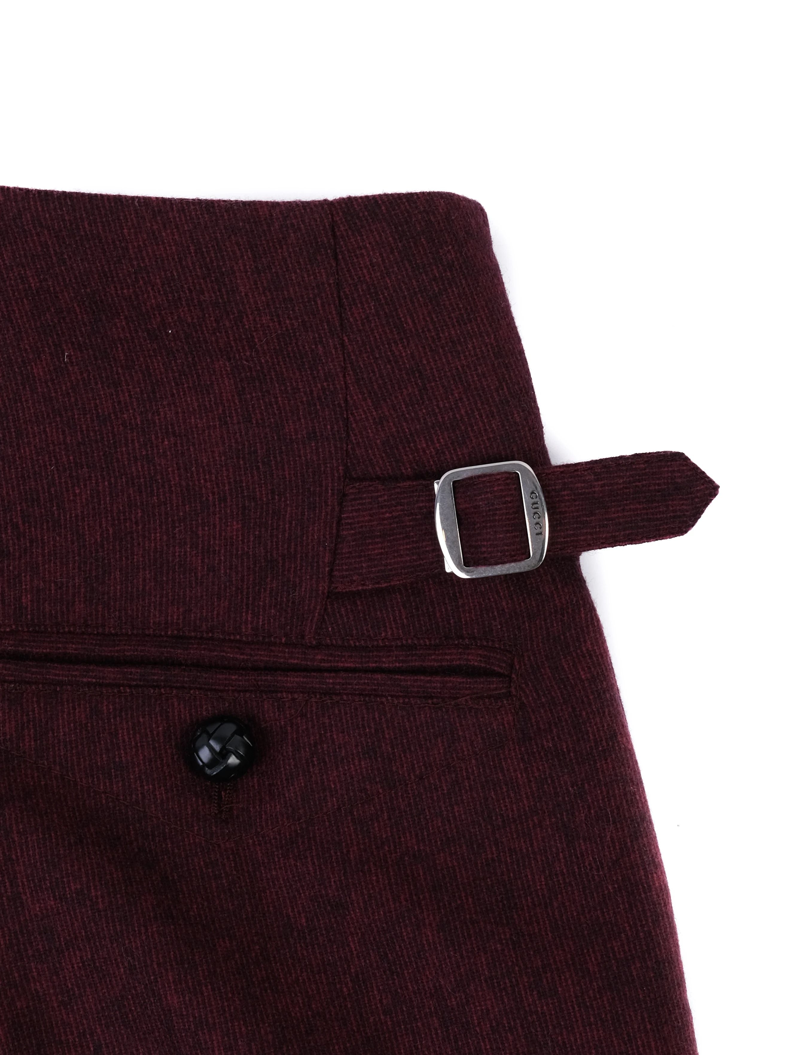 Gucci Red Wool Trousers Size 38 Excellent Condition