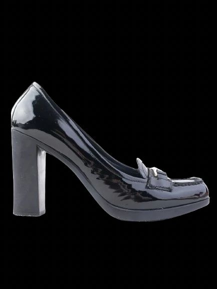 Excellent Prada Black Leather High-Heeled Shoes Size 36.5