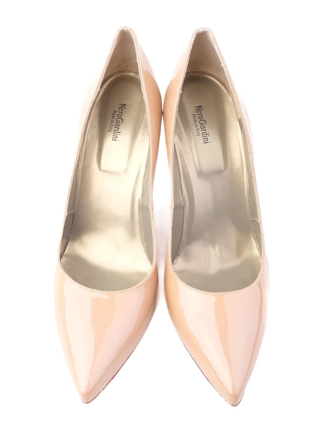 Excellent Nero Giardini White Leather High-Heeled Pumps