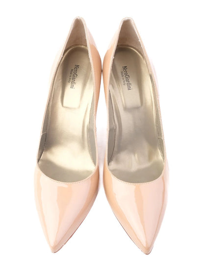 Excellent Nero Giardini White Leather High-Heeled Pumps