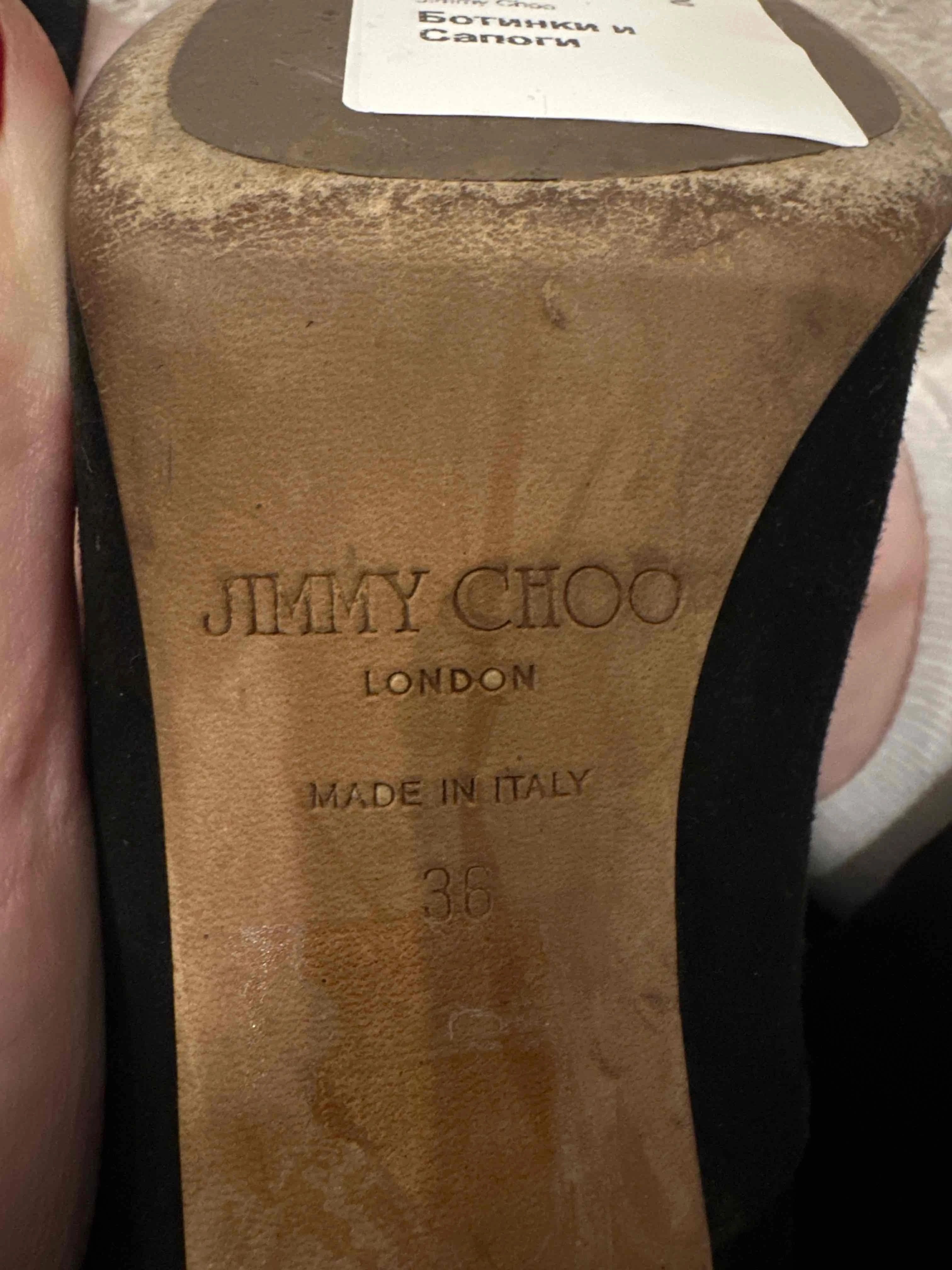 Excellent Jimmy Choo Black Suede Ankle Boots Size 36