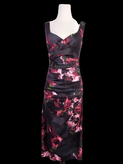 Talbot Runhof Floral Dress Excellent Condition Cotton Size N/A