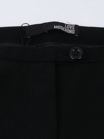 Excellent Love Moschino Black Wool Wide-Leg Pants Size M