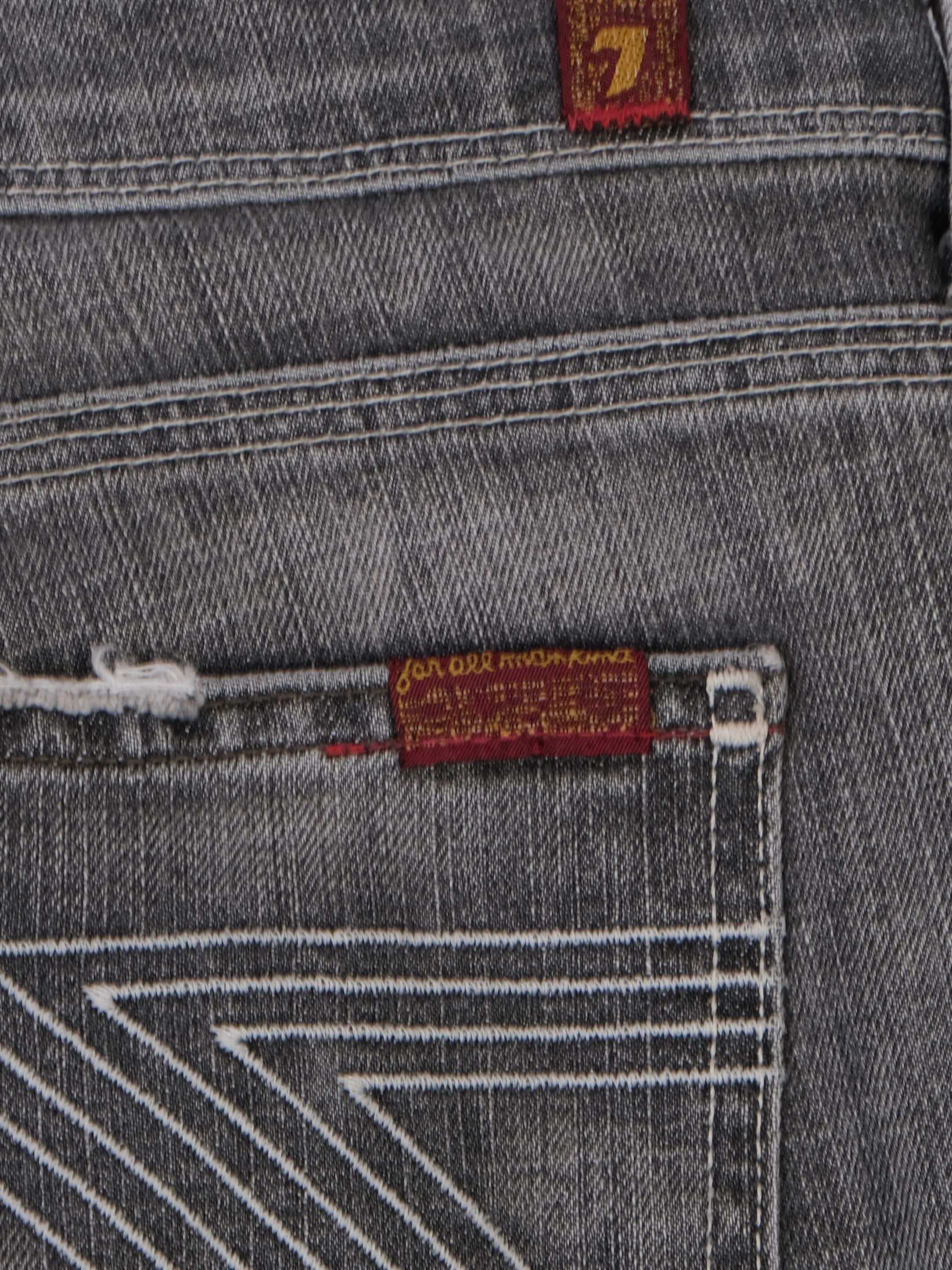 Excellent 7 For All Mankind Gray Flared Denim Jeans Size M