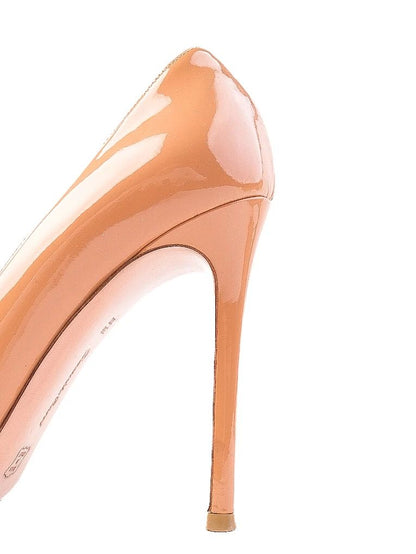Excellent Gianvito Rossi Orange Leather High Heels Size 38.5