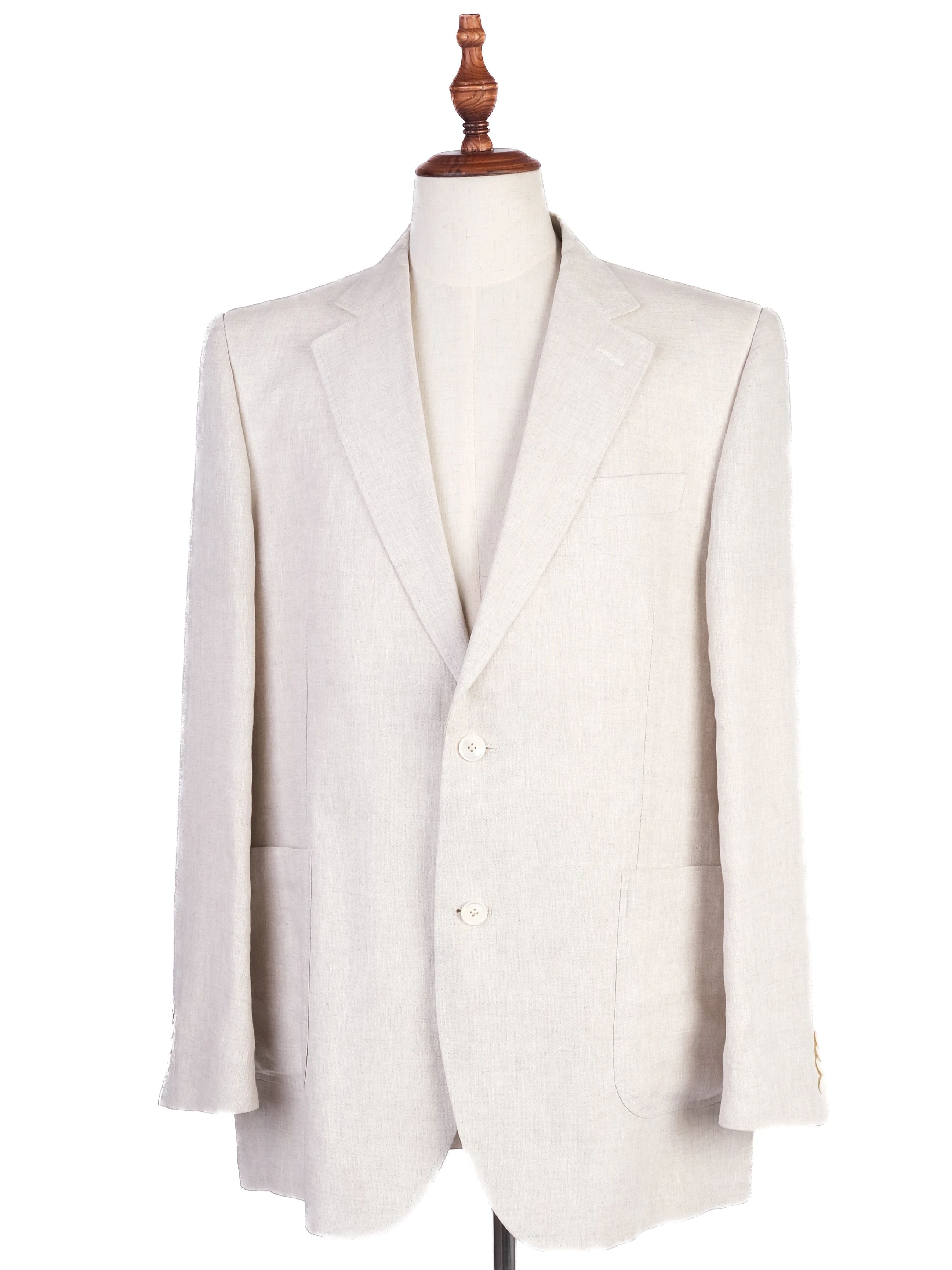 Excellent Patrick Hellman White Linen Blazer Size XXL for Men