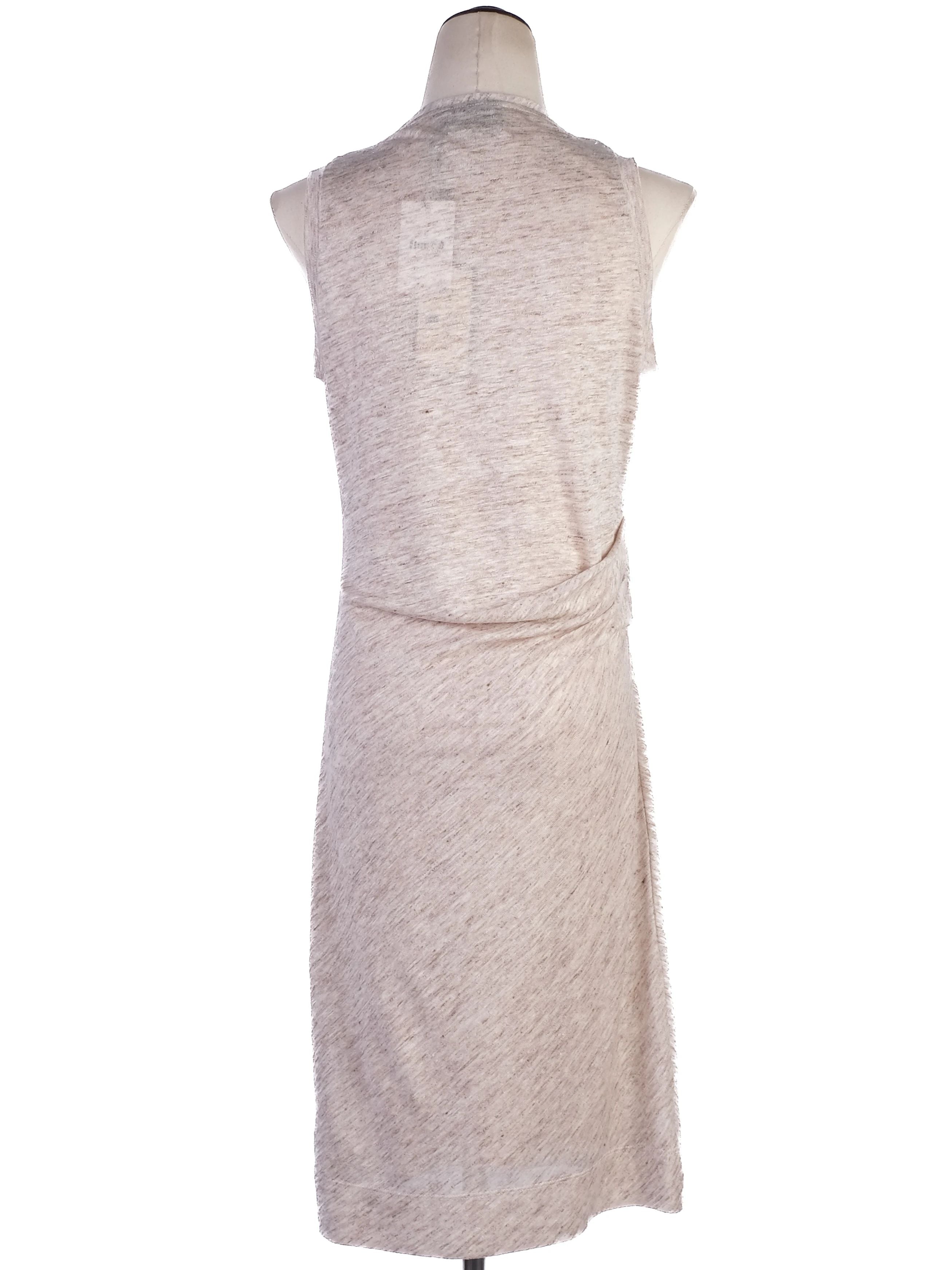 NEW By Malene Birger Gray Knee-Length Dress Size S Viscose Sleeveless