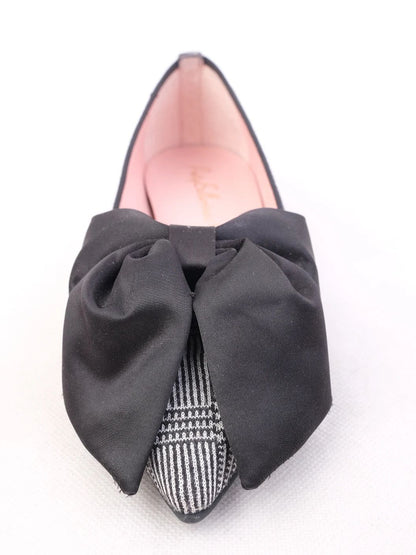NEW Pretty Ballerinas Gray Fabric Flat Shoes Size 36 with Bow