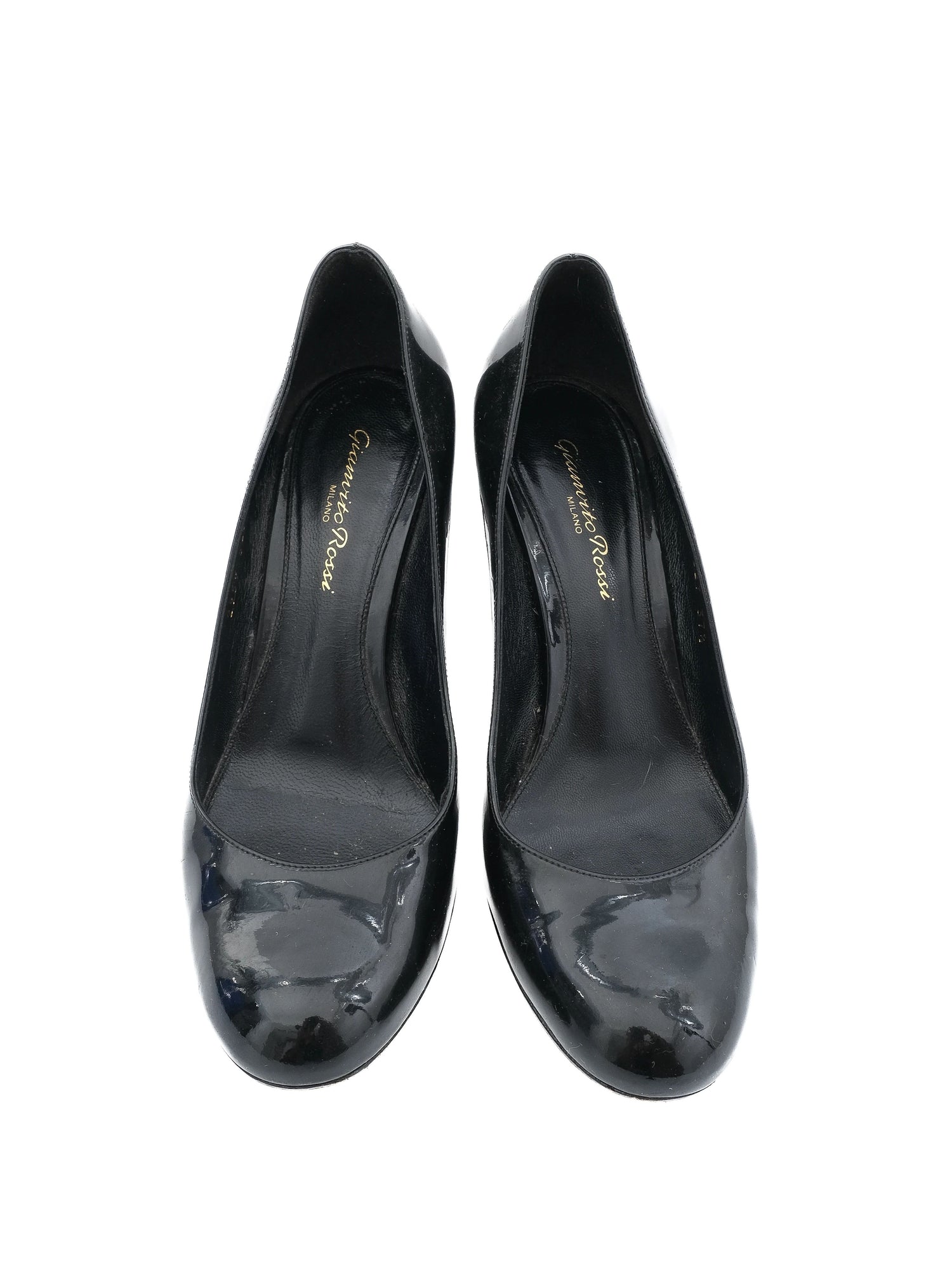 Excellent Gianvito Rossi Black Leather Stiletto Heels Size 37.5