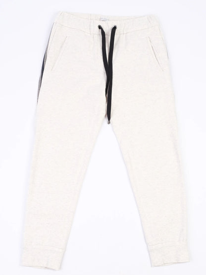 Excellent Brunello Cucinelli White Jogger Pants Size S Made in Italy