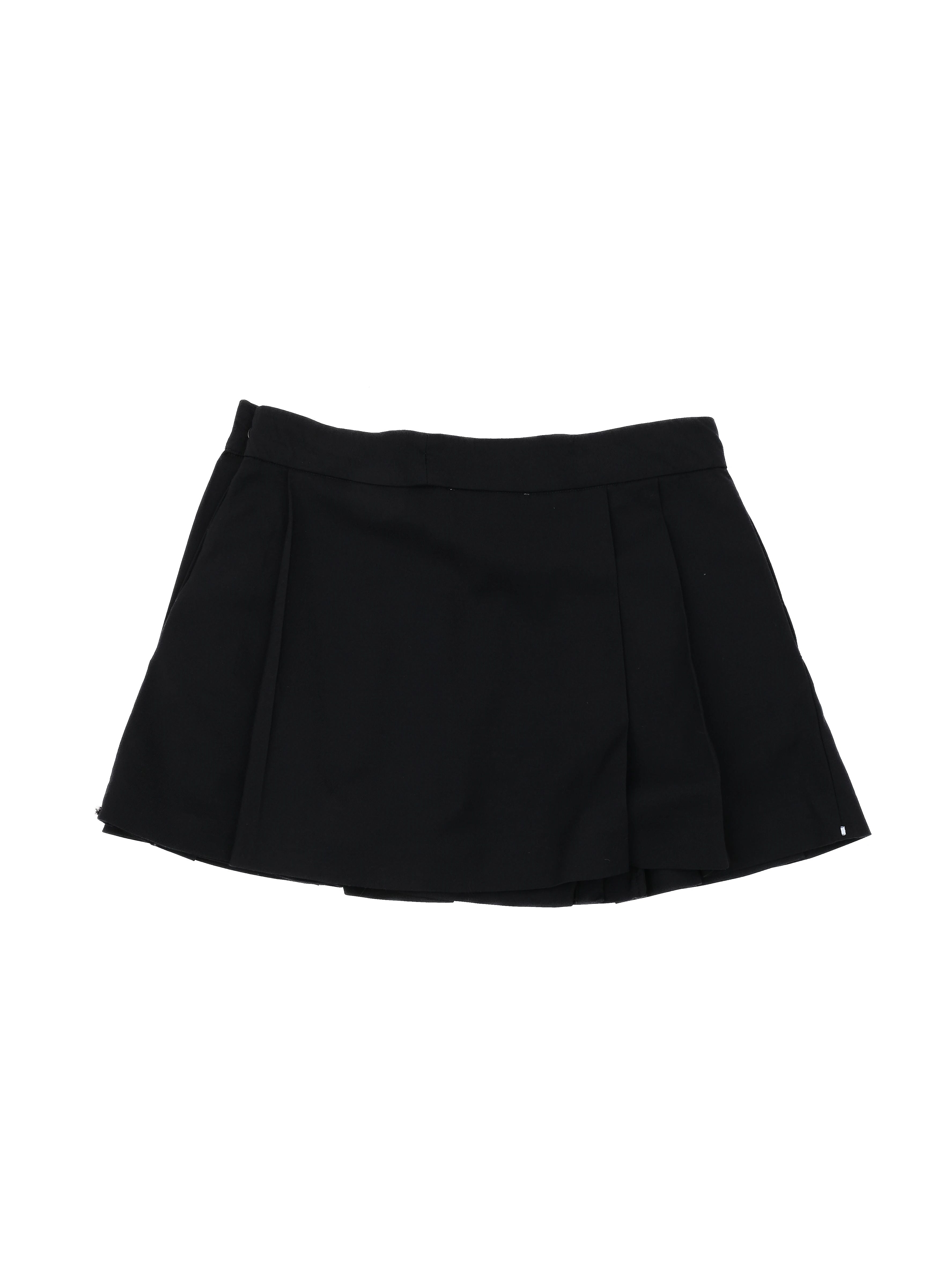 Sportmax Black Pleated Wool Skirt Excellent Condition Size N/A