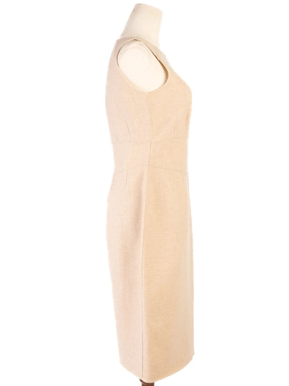 Excellent Carolina Herrera Orange Wool Sheath Dress Size S