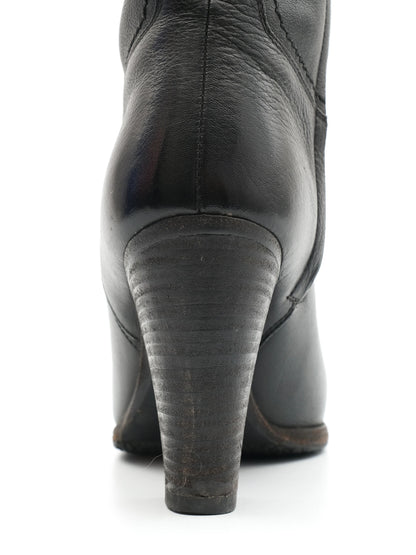 Perfect Barbara Bui Black Leather Knee-High Boots Size 37.5