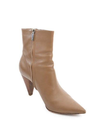 EXCELLENT Gianvito Rossi Orange Leather High-Heeled Ankle Boots Size 39