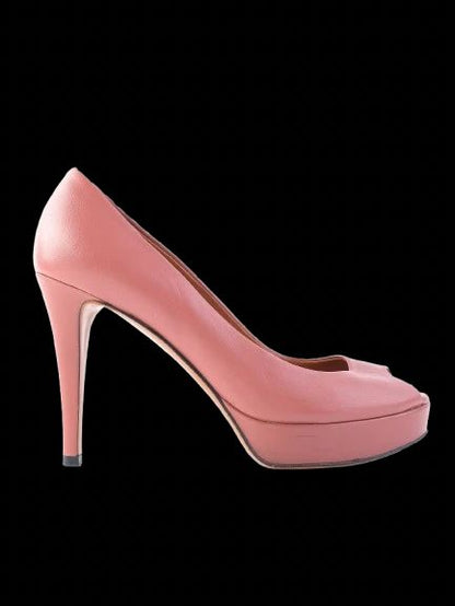 Excellent Gucci Pink Leather High-Heeled Shoes Size 37.5