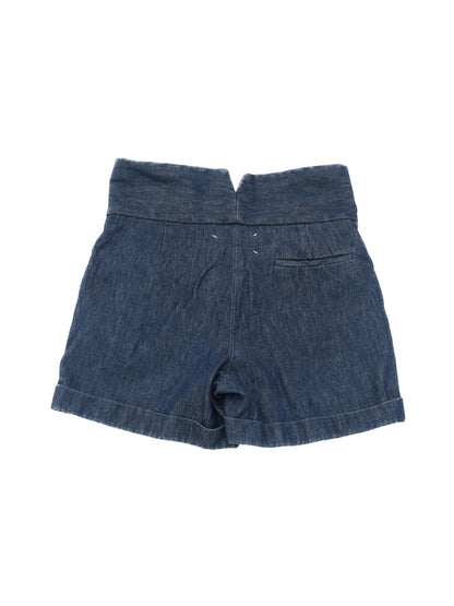 Excellent Maison Margiela Blue Denim Shorts Size M High Waist