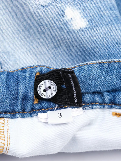 Excellent Dolce Gabbana Distressed Blue Jeans for Kids Size 3