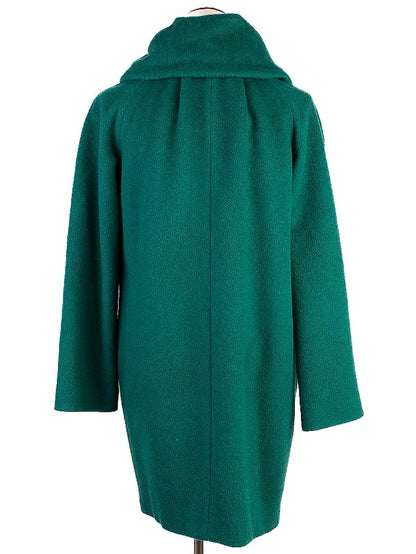Excellent MAX&amp;Co Green Wool Coat Size S with Large Collar
