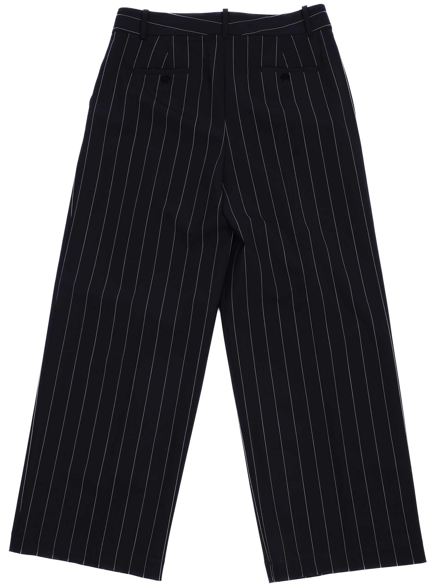 Excellent Theory Black Pinstripe Trousers Size S Wool