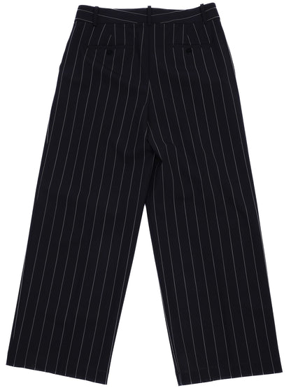 Excellent Theory Black Pinstripe Trousers Size S Wool