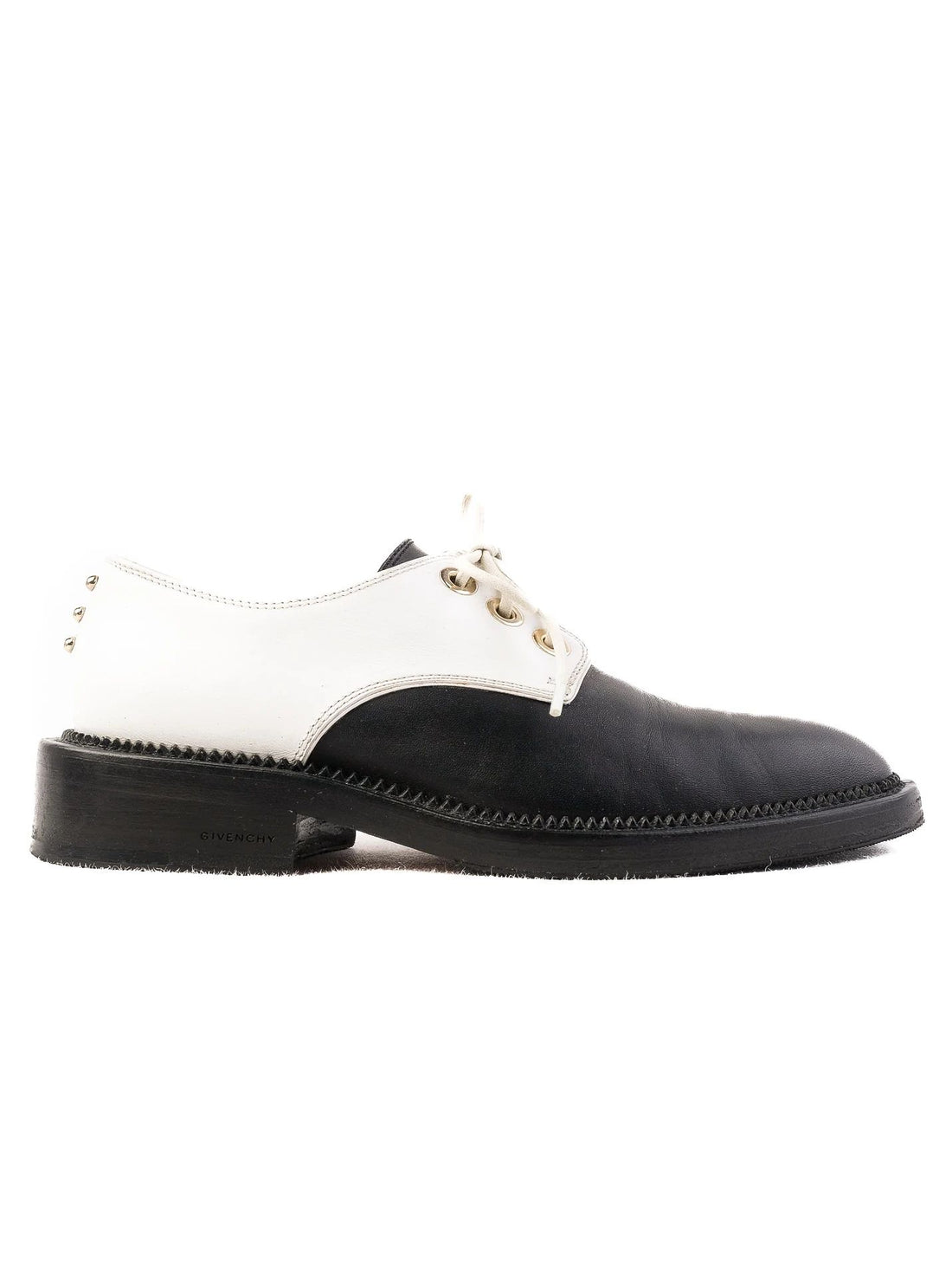 Excellent Givenchy Black & White Leather Saddle Shoes Size 34.5