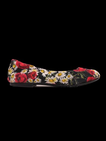 Good Dolce Gabbana Floral Ballet Flats Black Size 31.5 for Kids