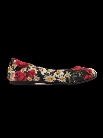Good Dolce Gabbana Floral Ballet Flats Black Size 31.5 for Kids