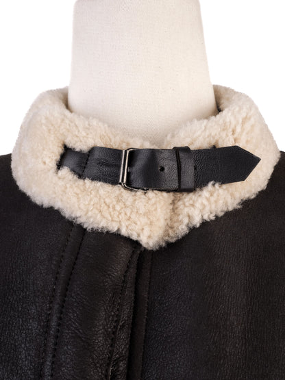 Average Simonetta Ravizza Orange Coat Size S with Shearling