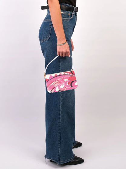 Emilio Pucci Colorful Leather Shoulder Bag Excellent Condition